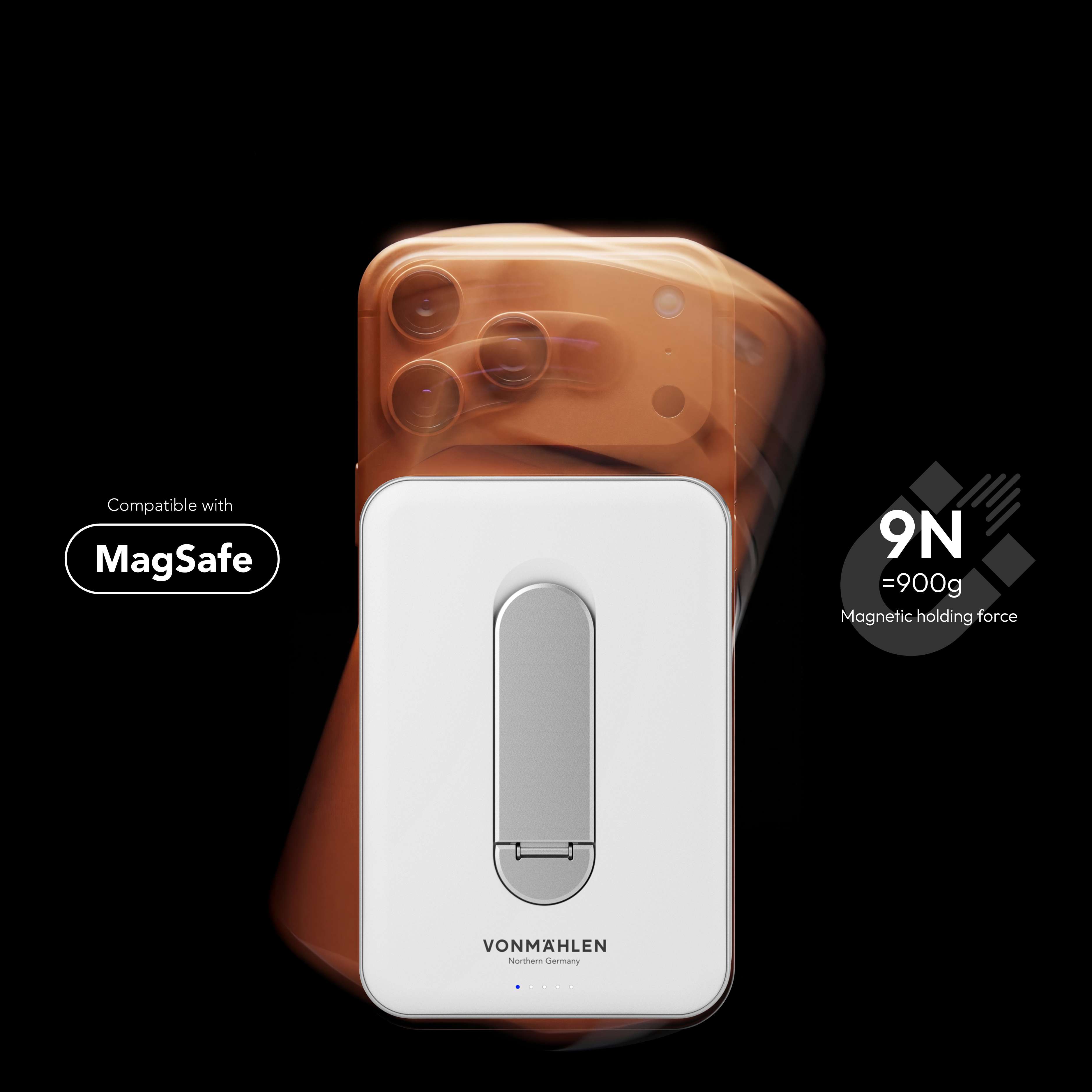 MagSafe Powerbank Evergreen Mag 10000 mit Kickstand für iPhone