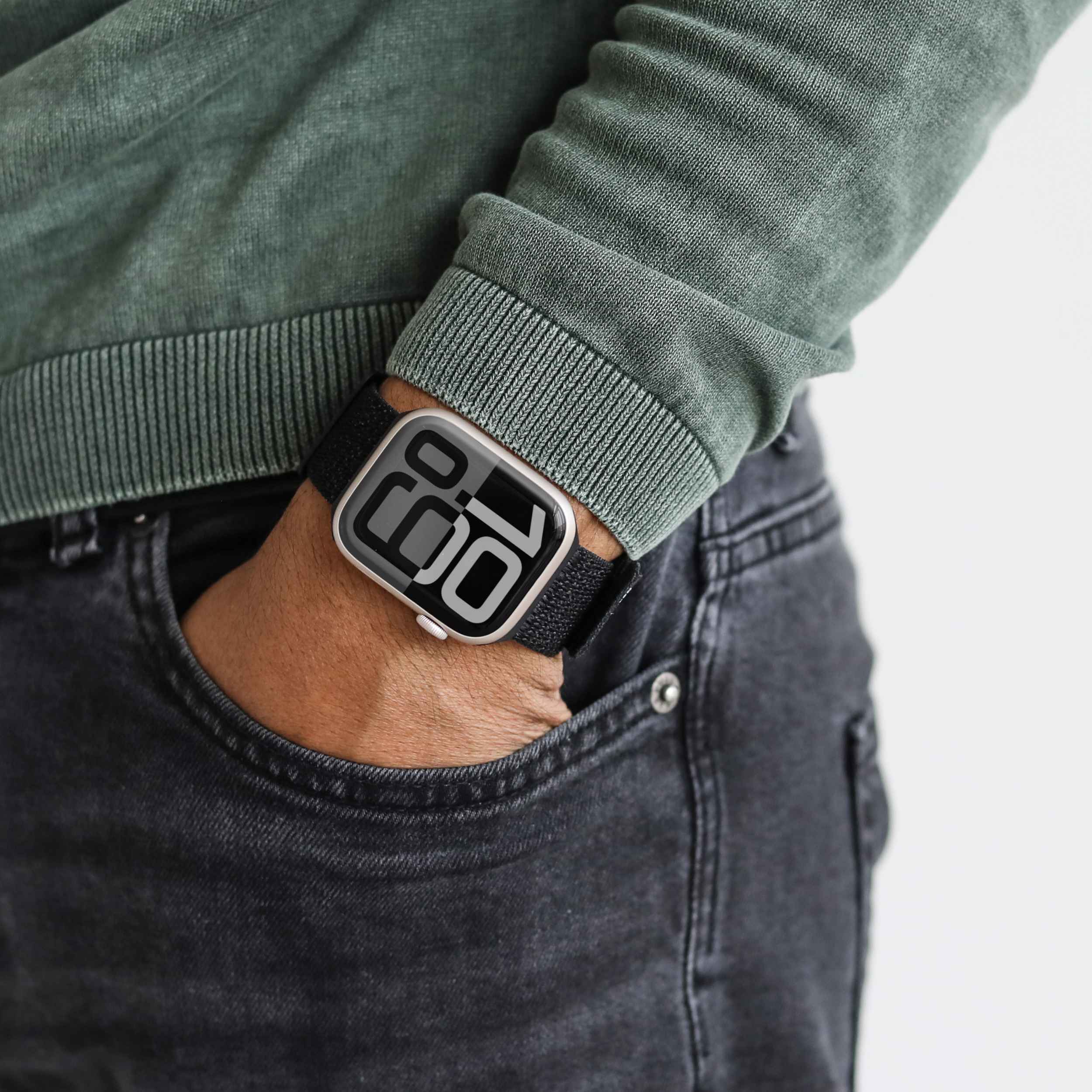 Fitness Loop 2 – geflochtenes Nylon-Sportarmband für Apple Watch mit hoher Atmungsaktivität