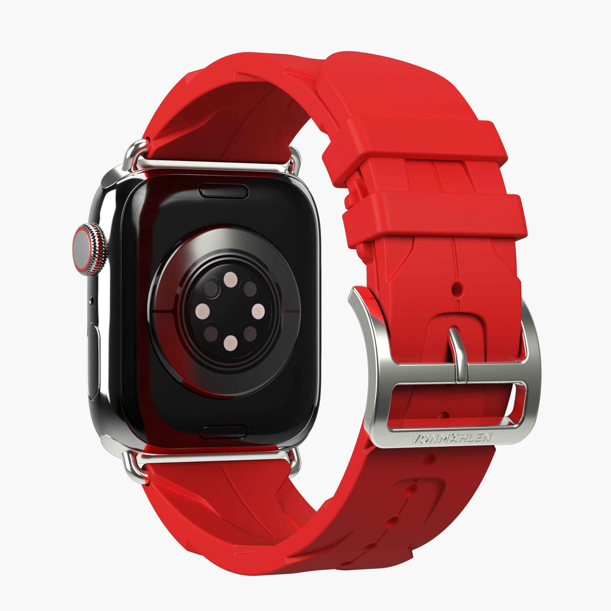 A.R. Exclusive Band – exklusives Apple Watch Silikonarmband mit Edelstahlschließe & Designeroptik