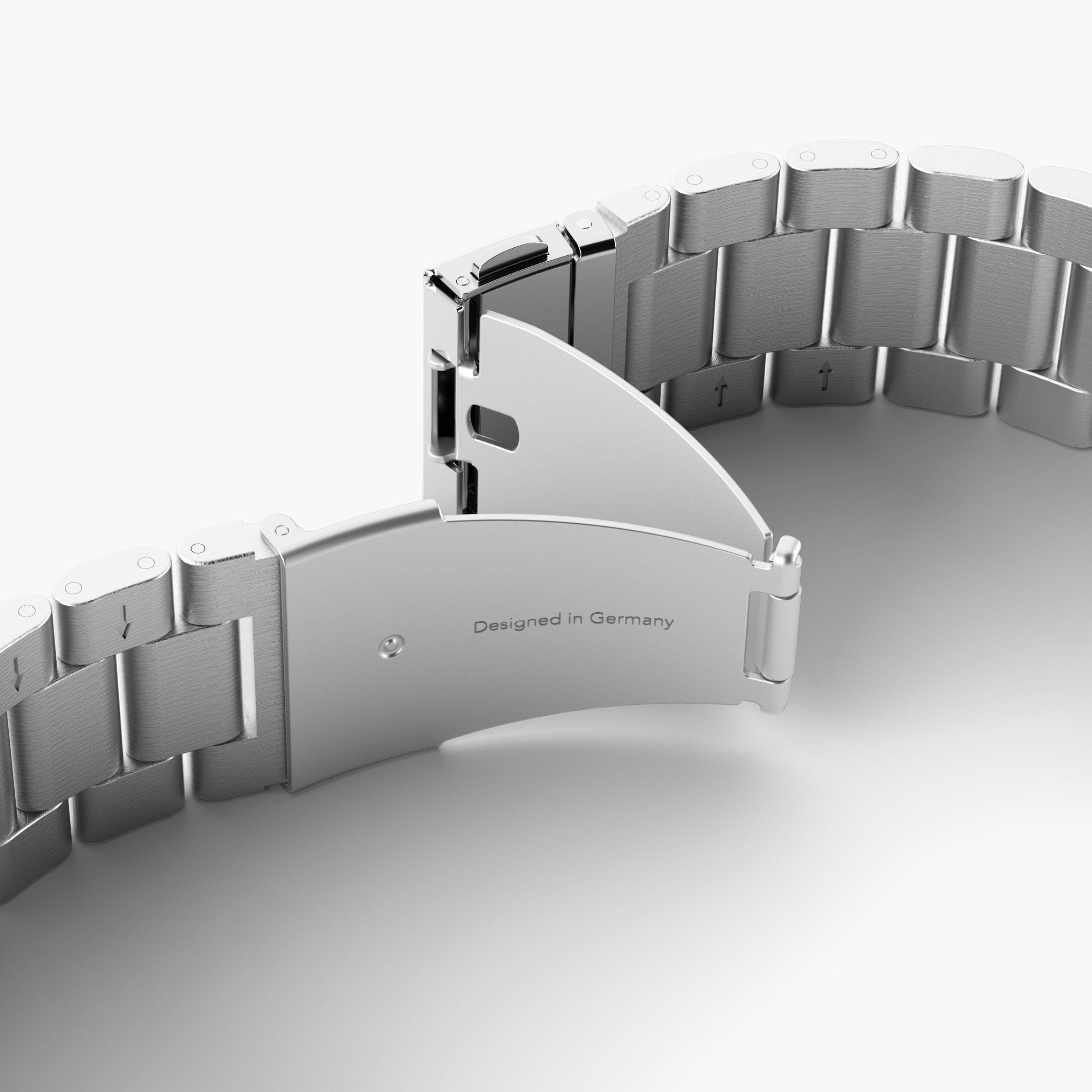 Hochwertige Butterfly-Faltschließe aus Edelstahl – Detailansicht