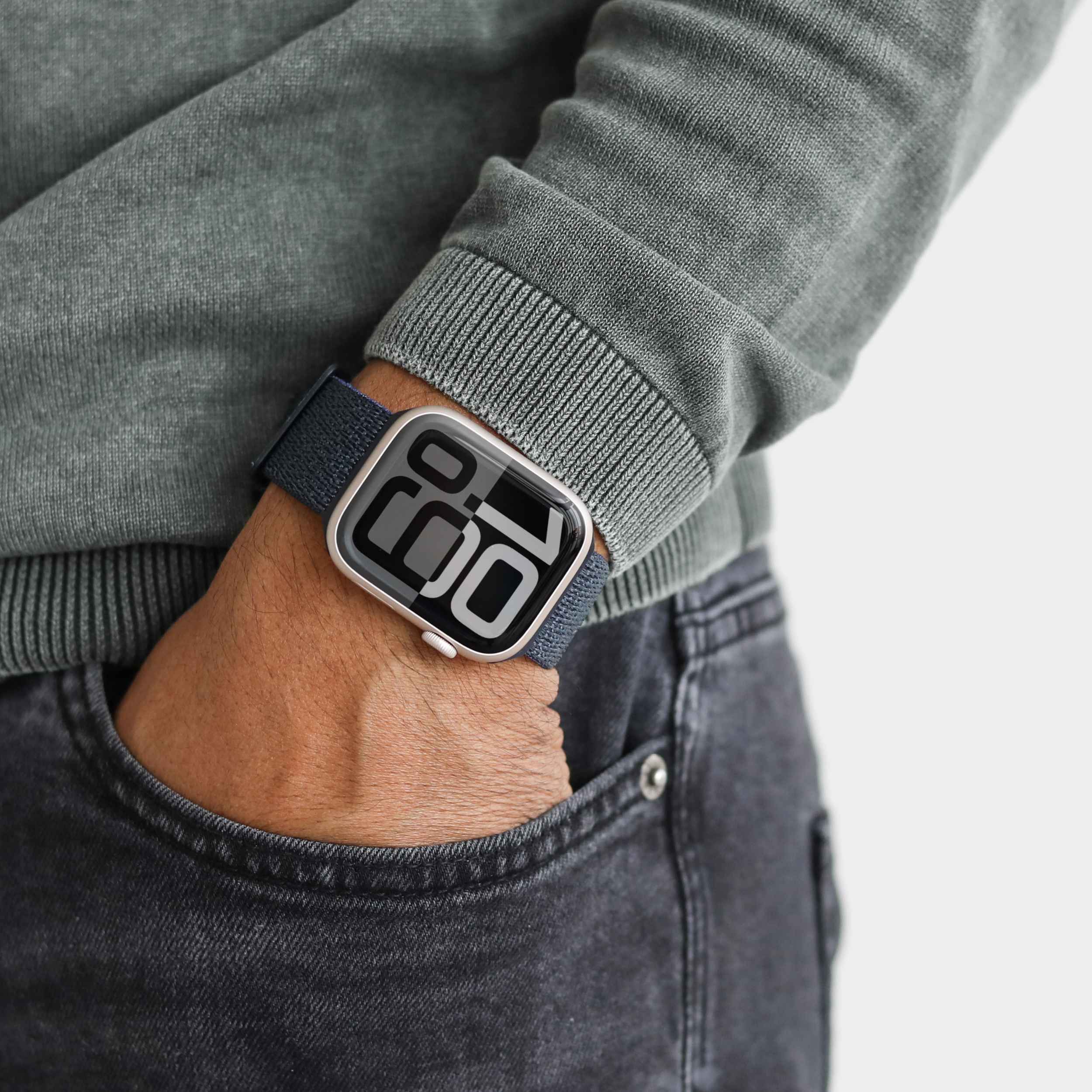 Fitness Loop 2 – geflochtenes Nylon-Sportarmband für Apple Watch mit hoher Atmungsaktivität