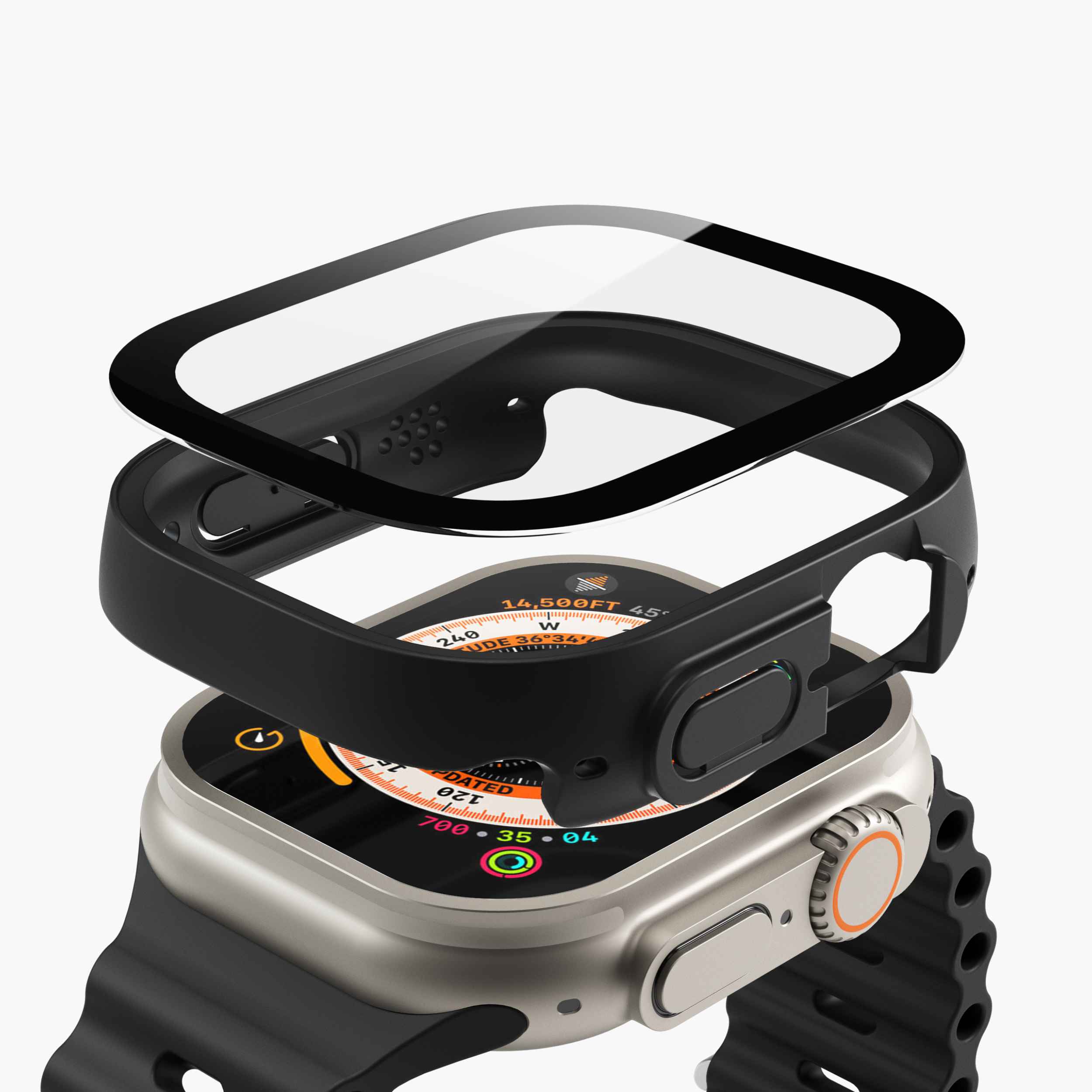 Thin Case – ultradünne Apple Watch-Hülle mit gehärtetem Glas und wasserdichtem Design