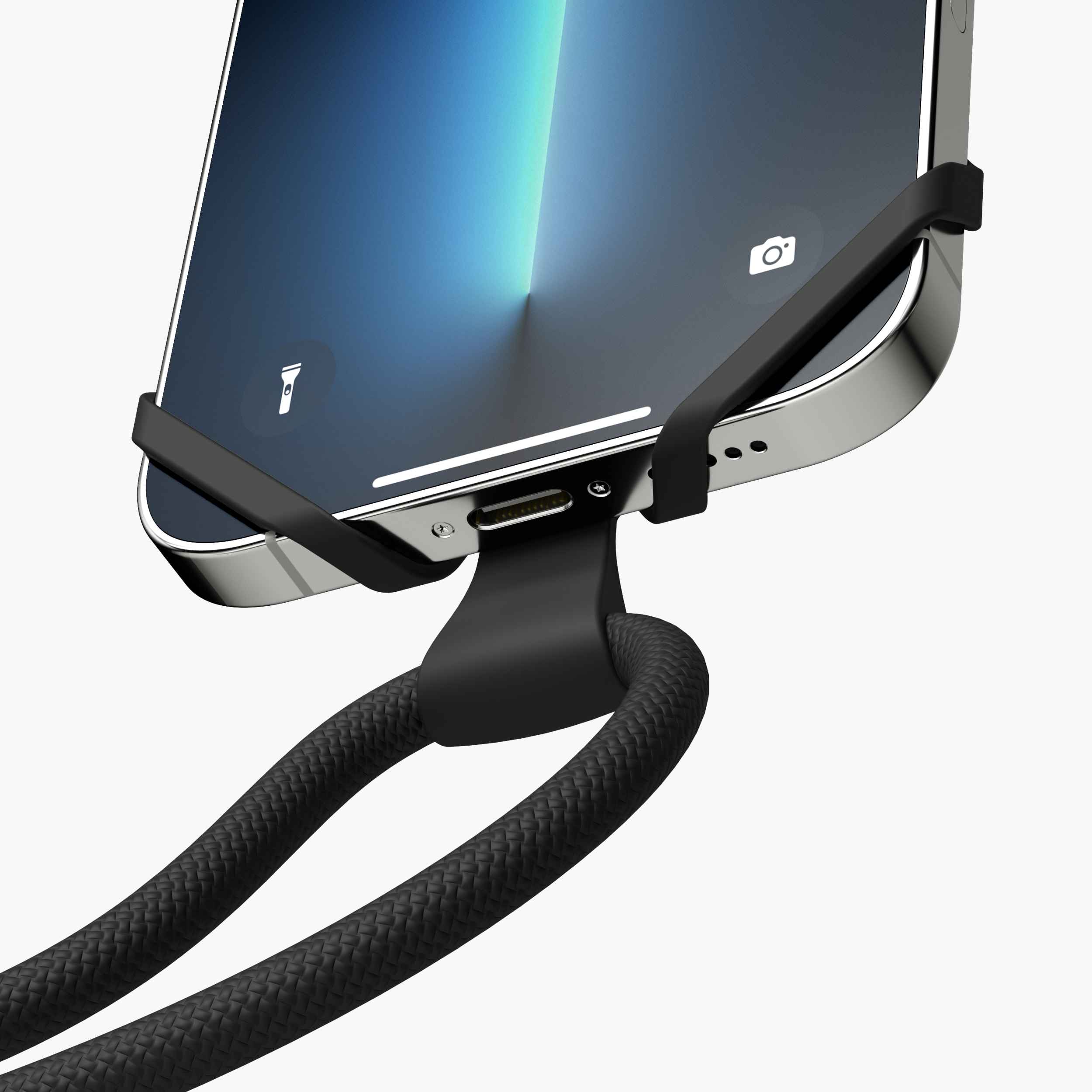 Infinity Plus Smartphone-Kette mit integriertem Fingerring und verstellbarer Kordel – 2in1 Accessoire