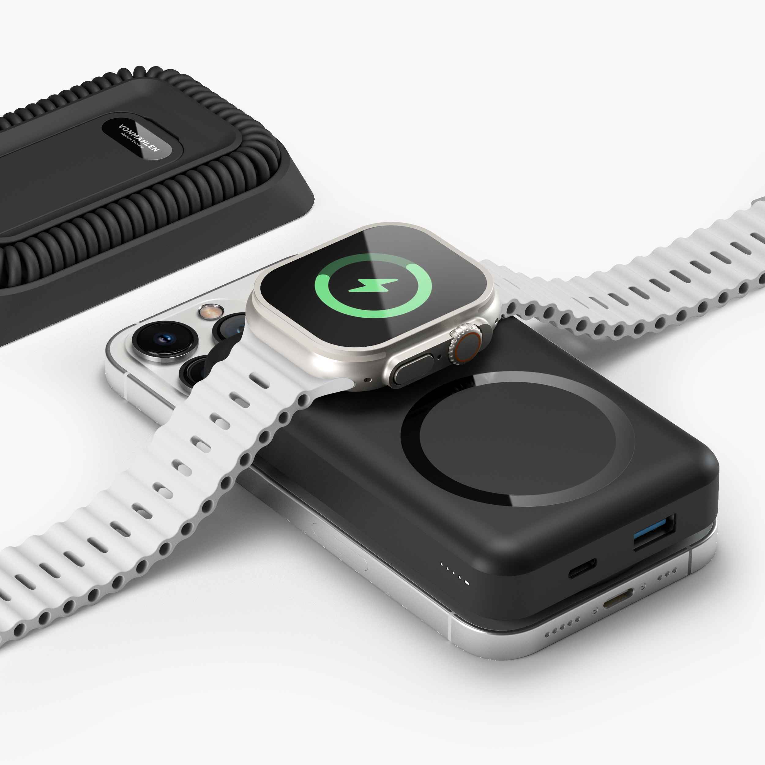 allroundo® pro – All-in-One Kabel mit magnetischer Powerbank und Apple Watch Ladefunktion