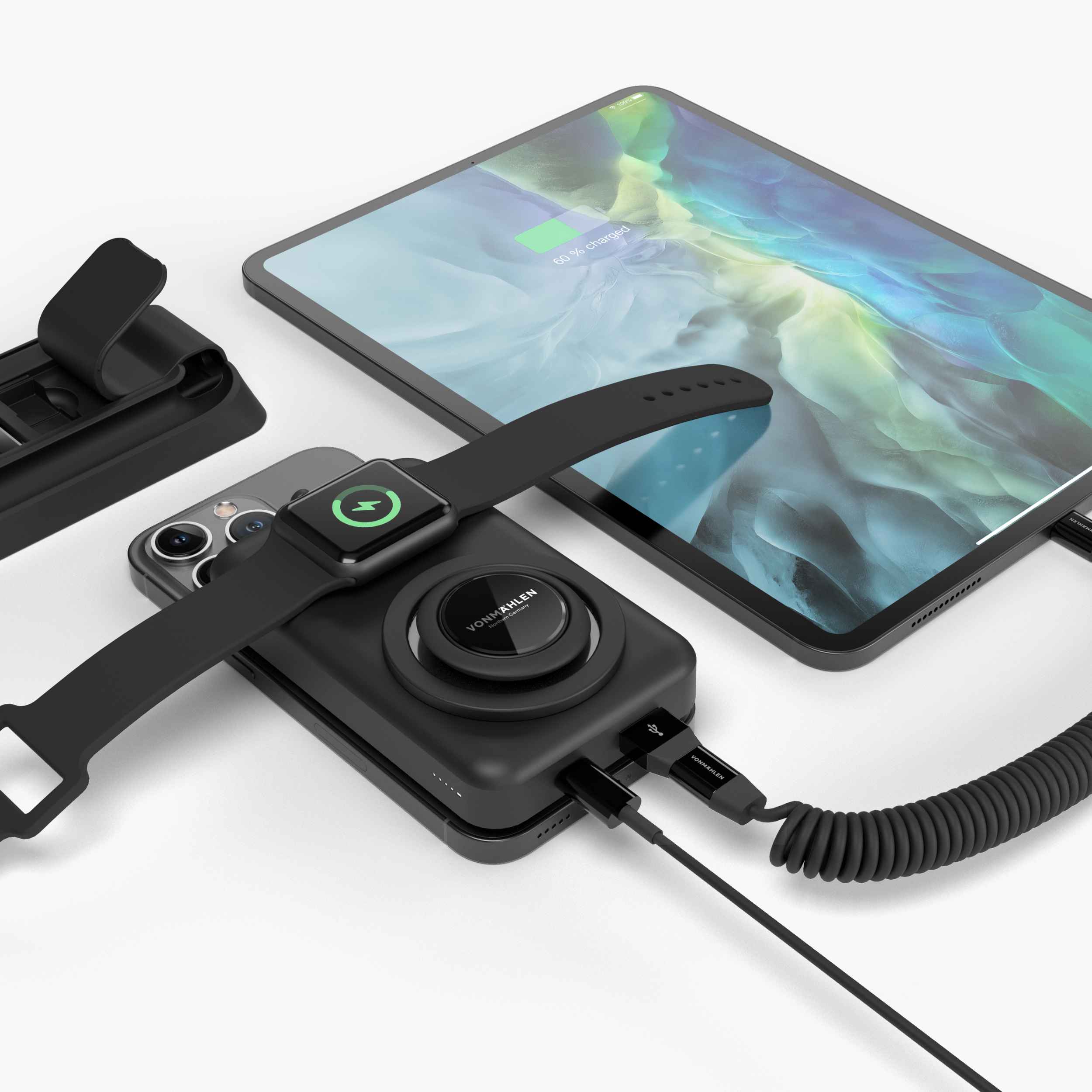 allroundo® pro – All-in-One Kabel mit magnetischer Powerbank und Apple Watch Ladefunktion