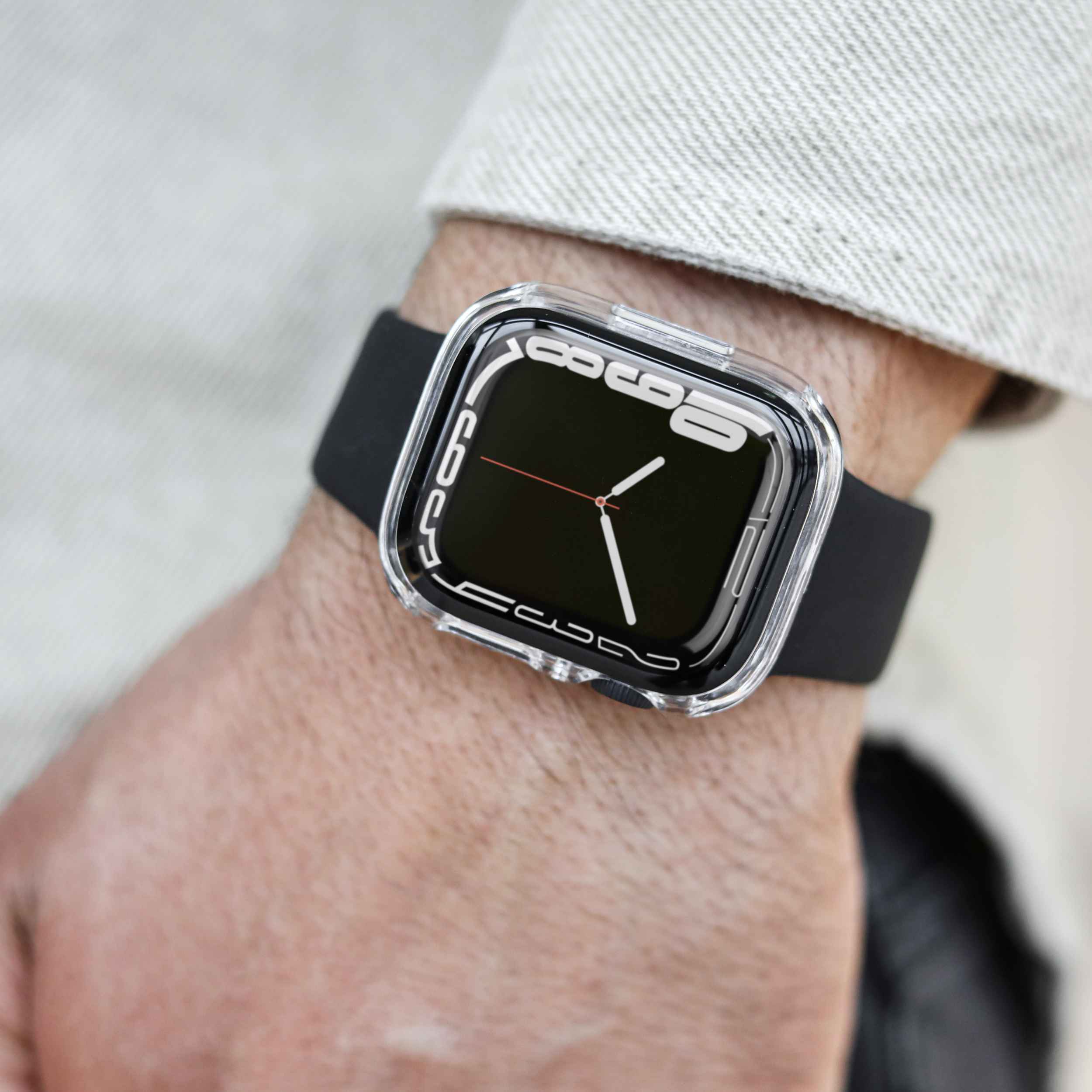 Thin Case – ultradünne Apple Watch-Hülle mit gehärtetem Glas und wasserdichtem Design