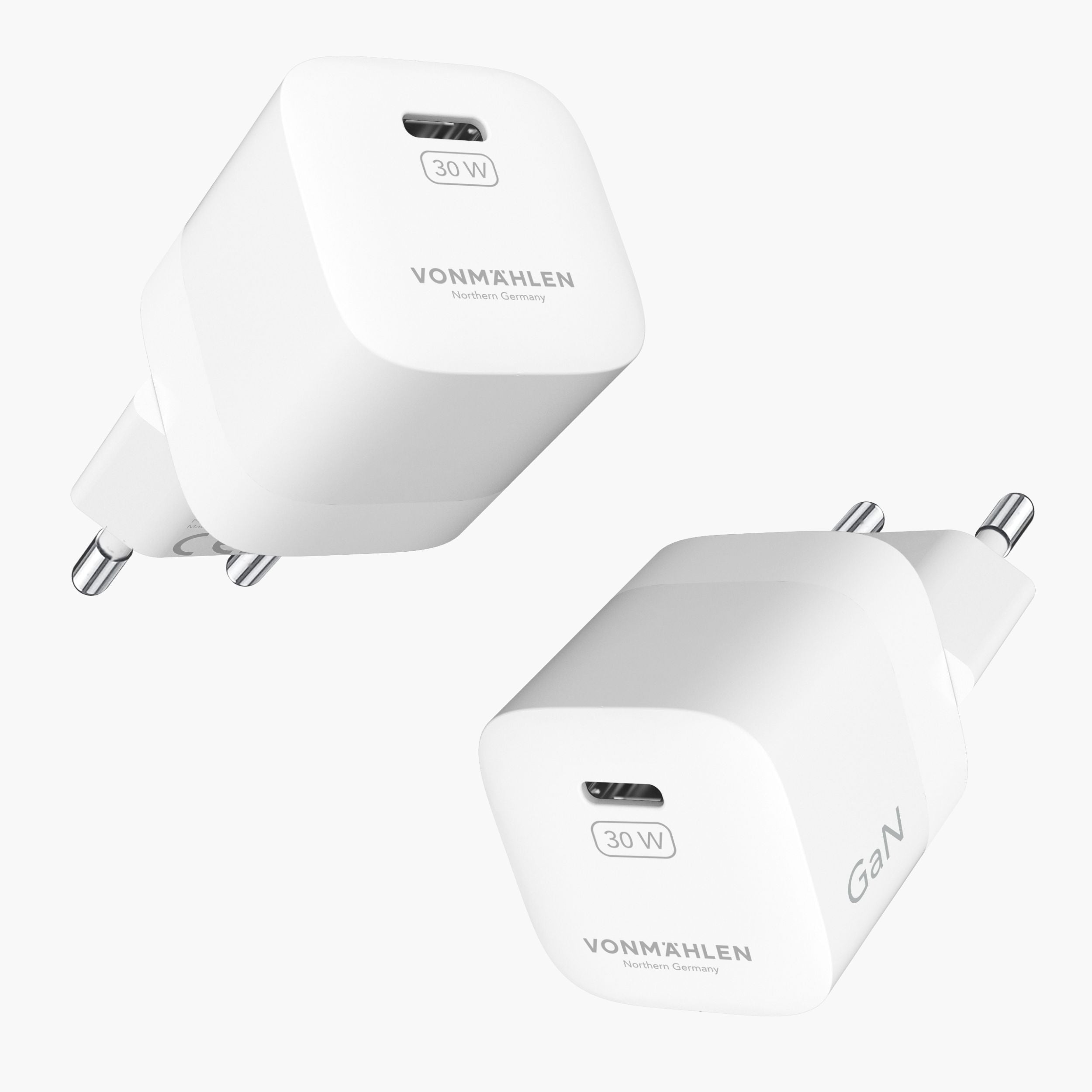 Unity GaN – 30 W Schnellladegerät mit USB-C & Gehäuse aus recyceltem Kunststoff