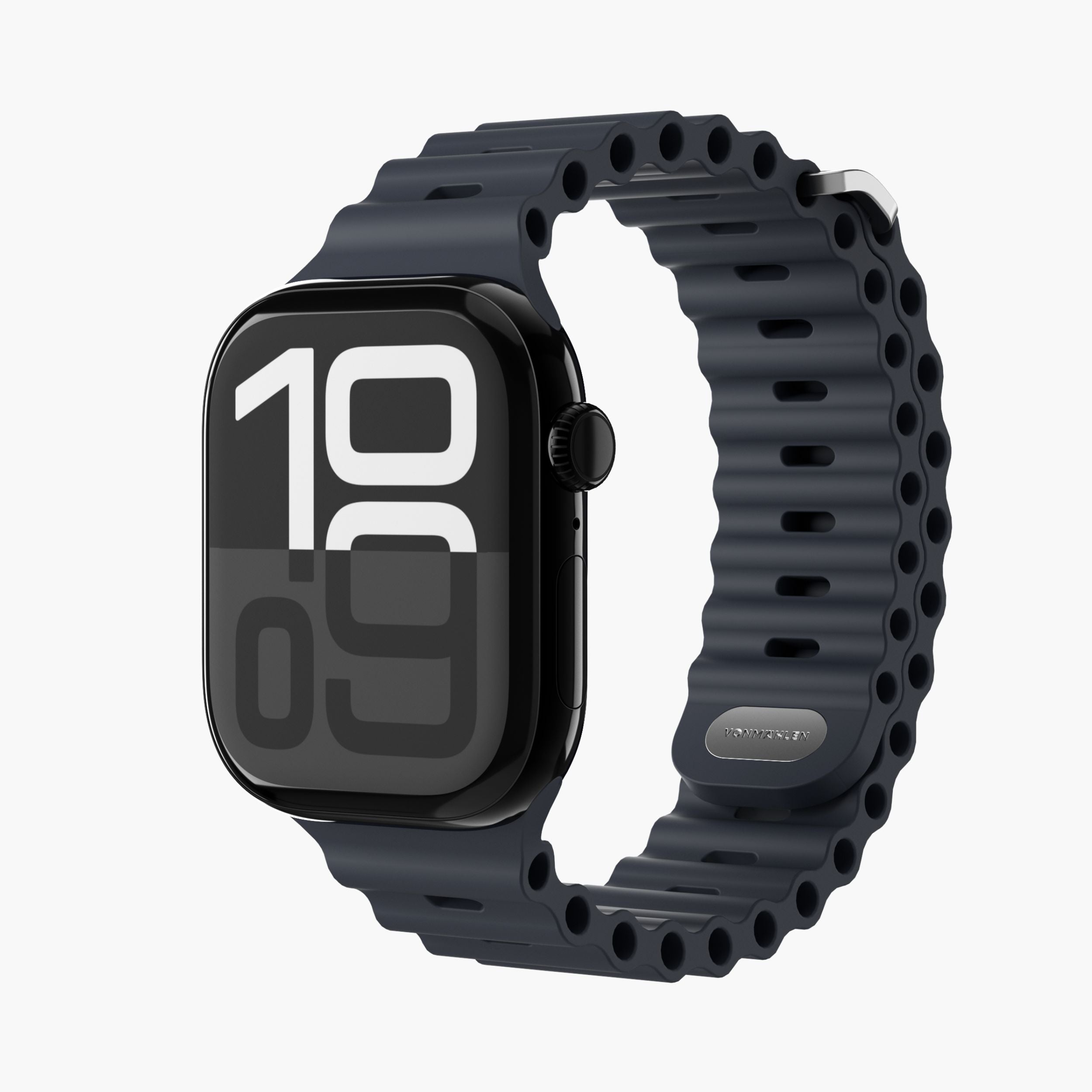 Wave Band 2 – wasserabweisendes Apple Watch Sportarmband mit Druckknopf- und G-Hakenverschluss