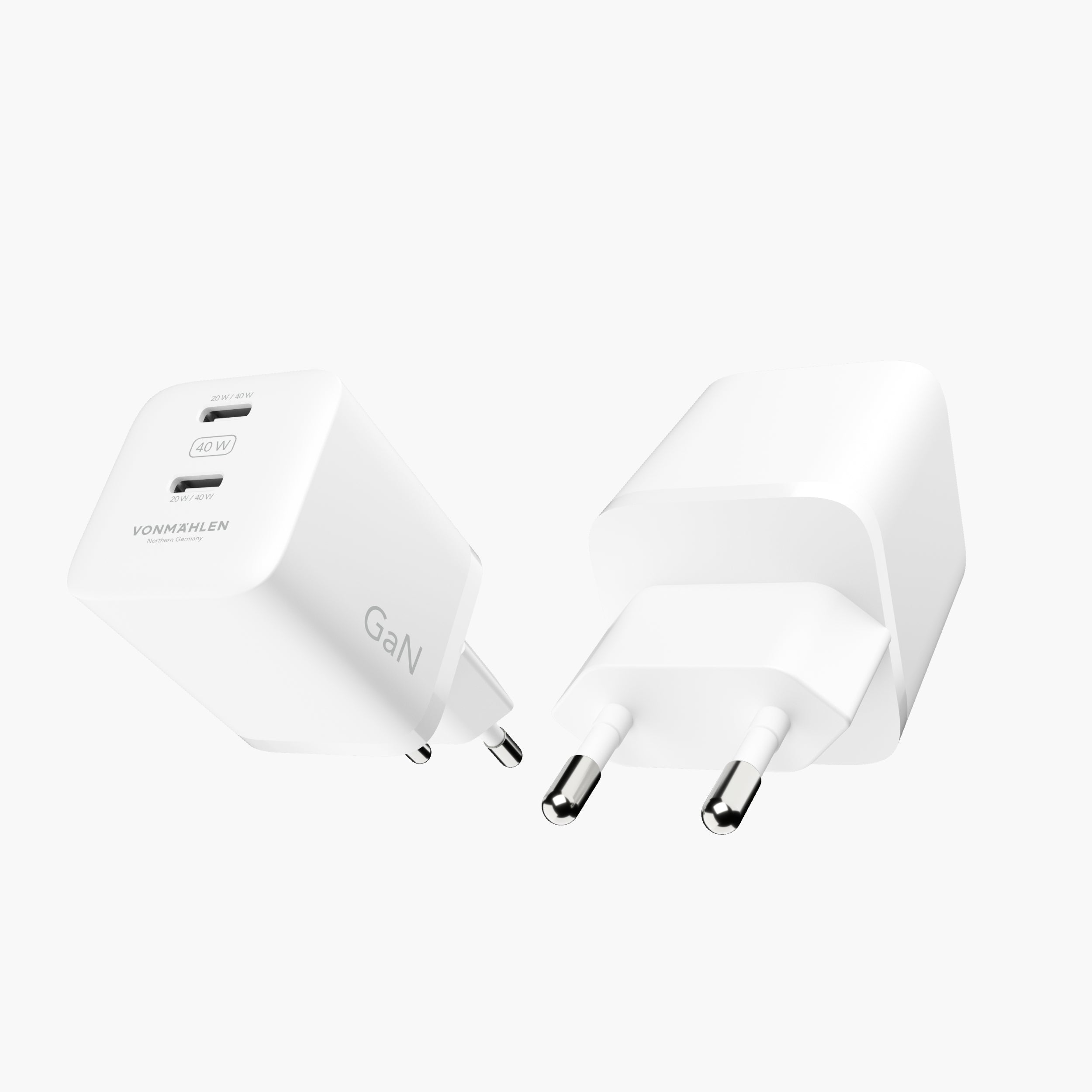 Unity GaN Dual 40W Charger mit zwei USB-C-Anschlüssen