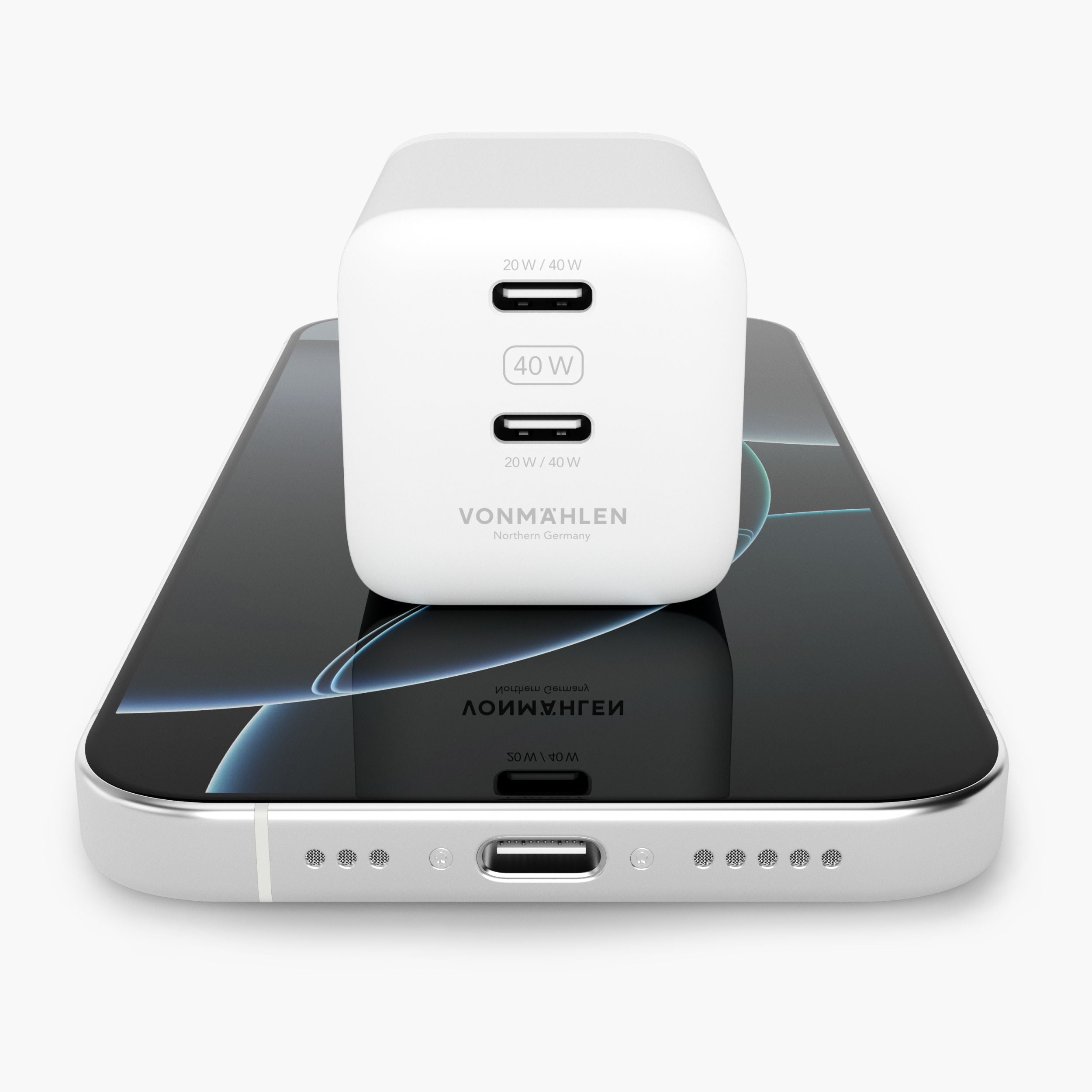Unity GaN Dual 40W Charger mit zwei USB-C-Anschlüssen