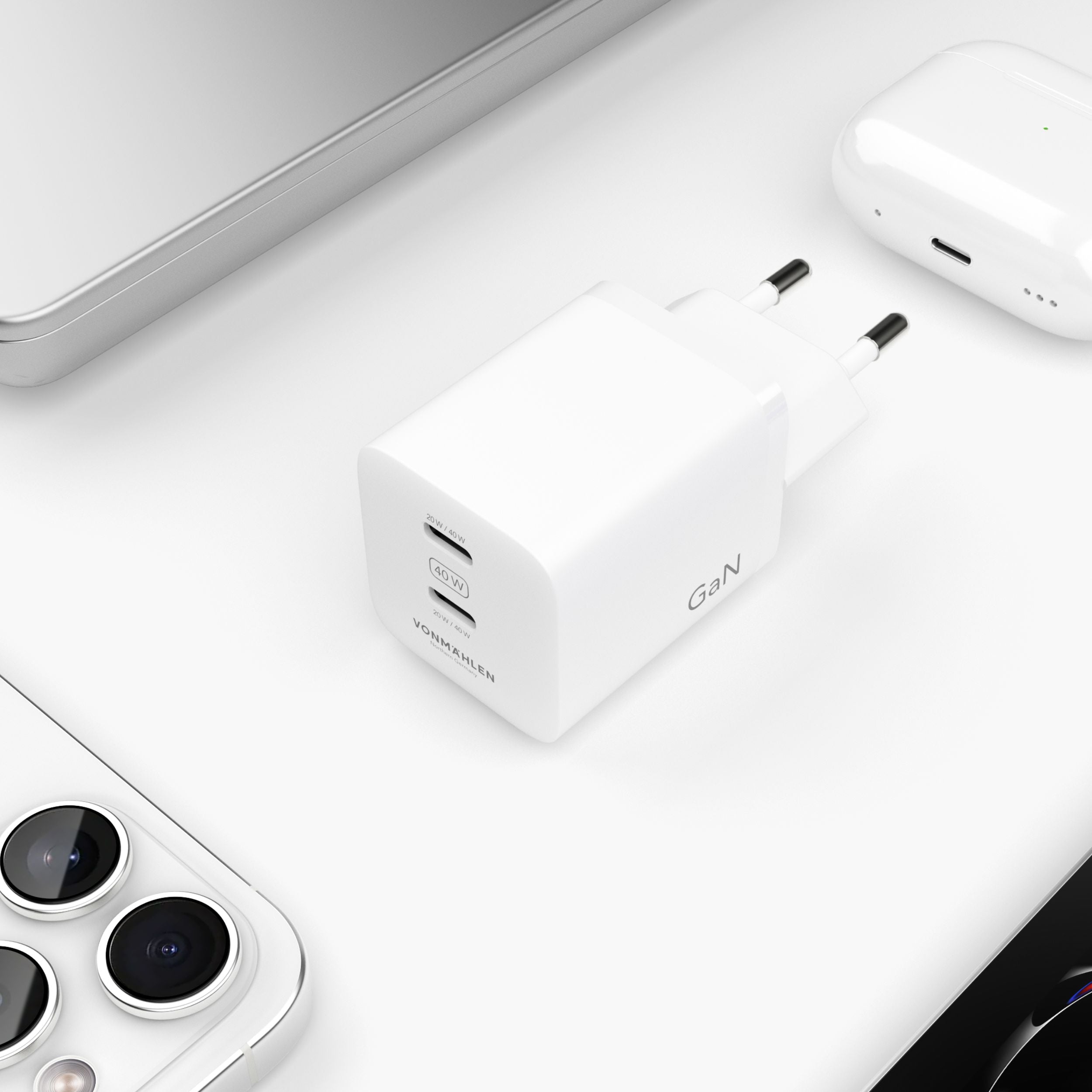 Unity GaN Dual 40W Charger mit zwei USB-C-Anschlüssen