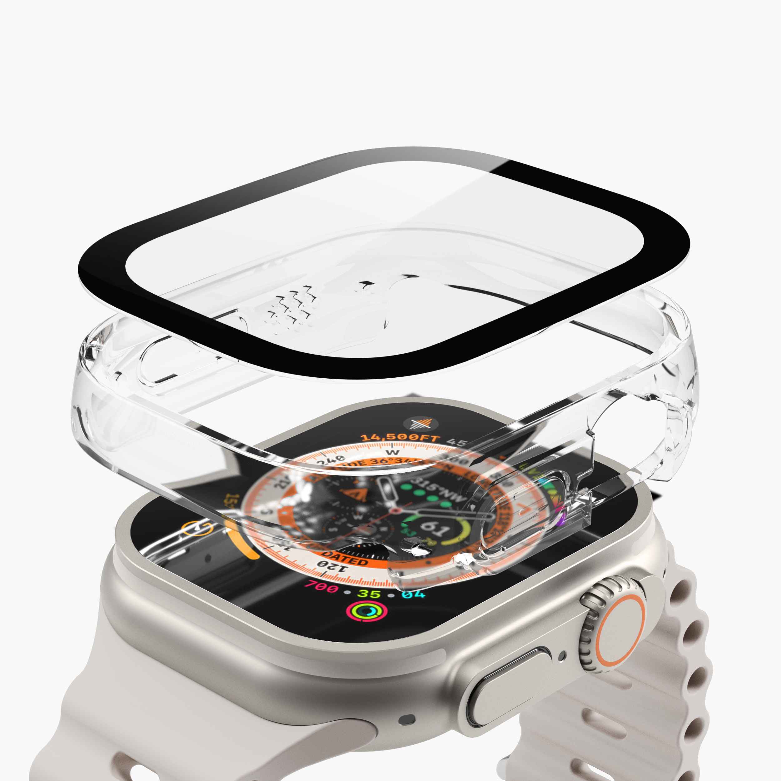 Thin Case – ultradünne Apple Watch-Hülle mit gehärtetem Glas und wasserdichtem Design