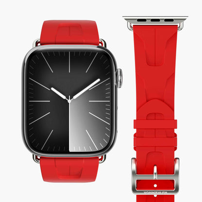A.R. Exclusive Band – exklusives Apple Watch Silikonarmband mit Edelstahlschließe & Designeroptik