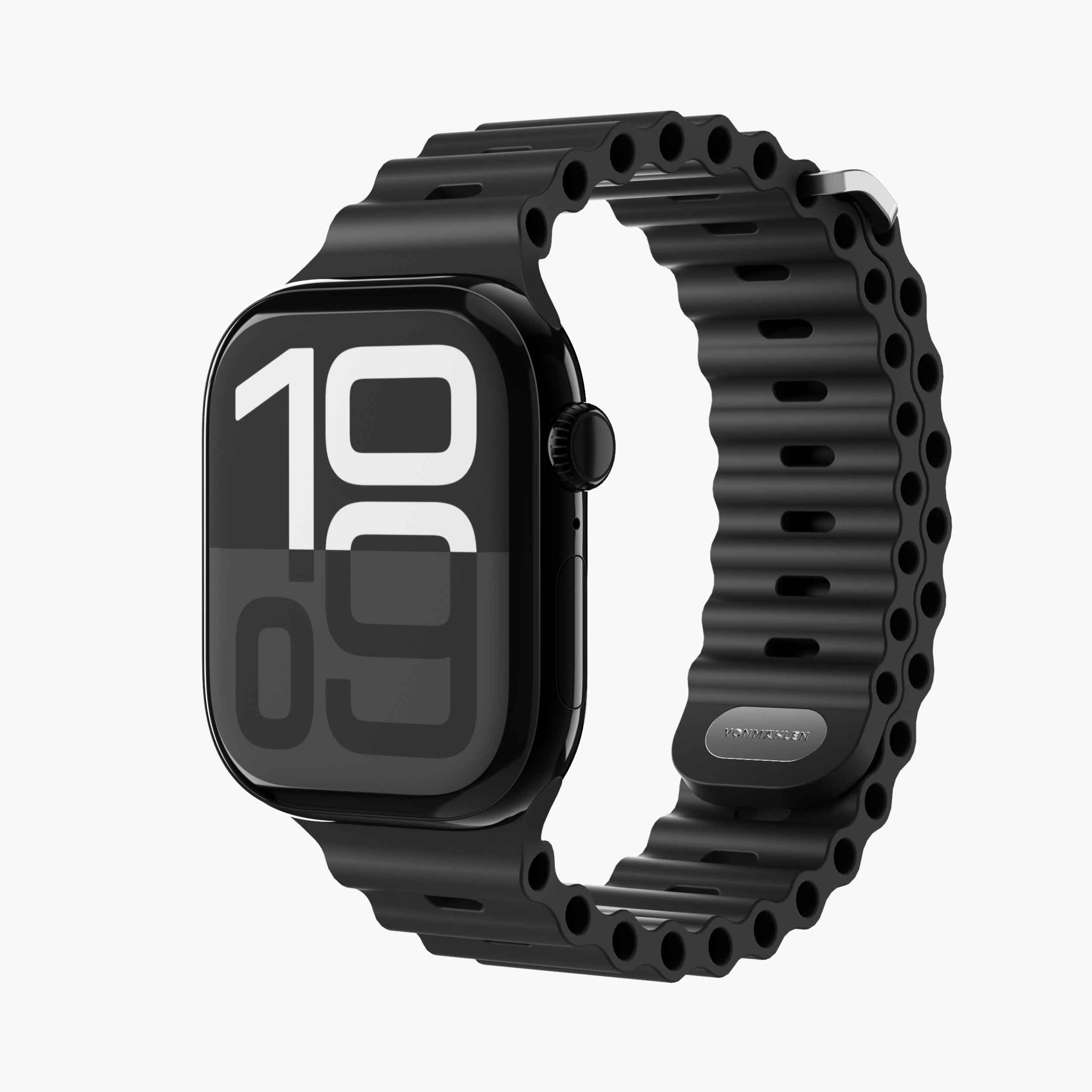 Wave Band 2 – wasserabweisendes Apple Watch Sportarmband mit Druckknopf- und G-Hakenverschluss