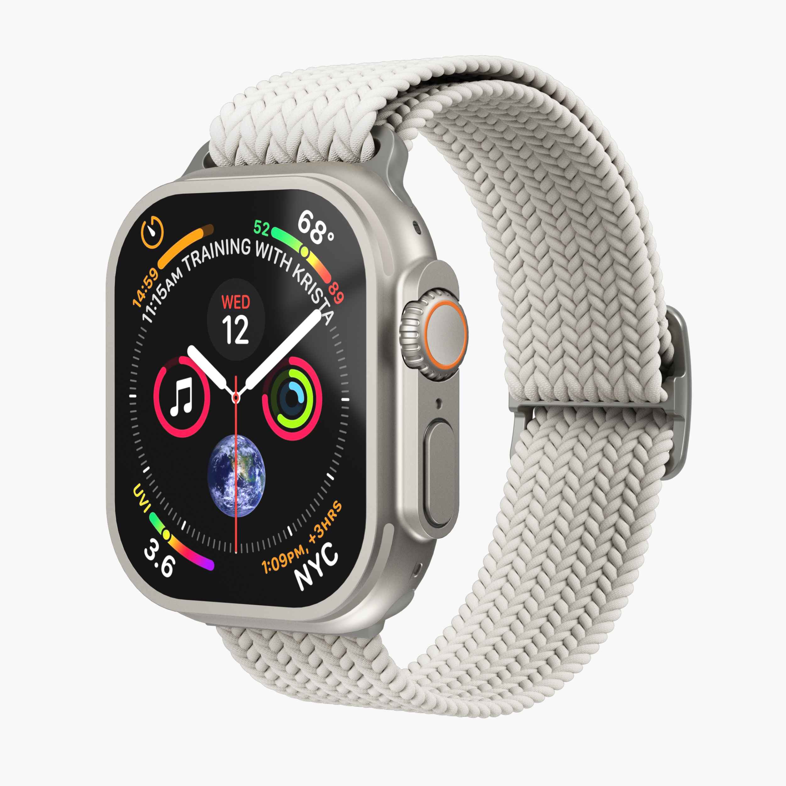 Woven Loop – elegantes geflochtenes Apple Watch Armband aus dehnbarem Nylon