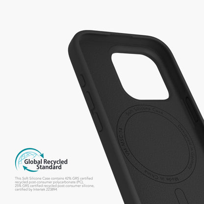 Soft Silicone Case – nachhaltige Silikonhülle mit Mikrofaser-Innenfutter und MagSafe für iPhone