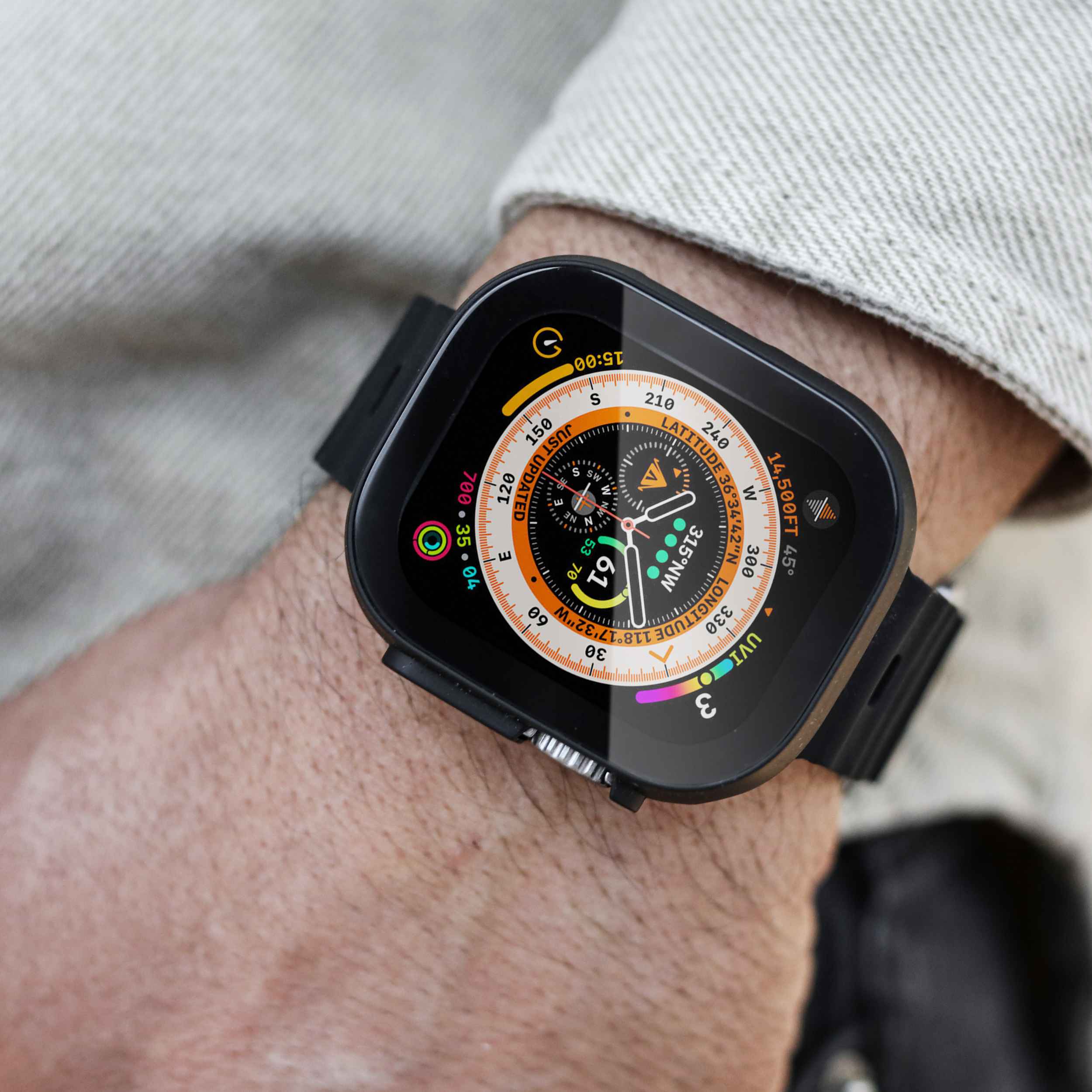 Thin Case – ultradünne Apple Watch-Hülle mit gehärtetem Glas und wasserdichtem Design