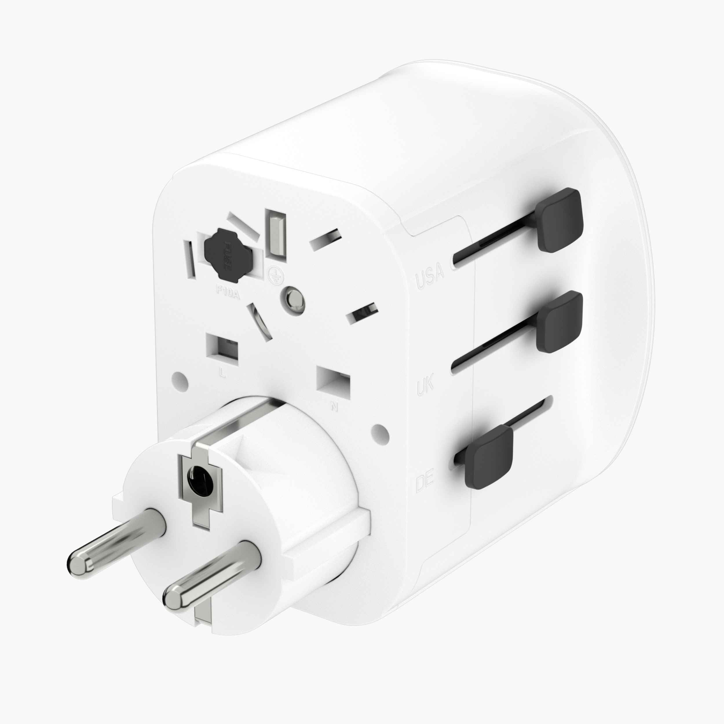 Unity One – kompakter Universal-Reiseadapter mit USB-A und USB-C für 150 Länder