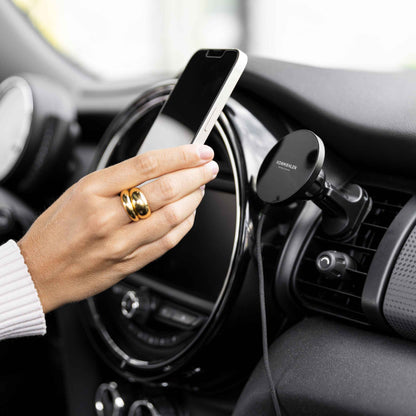 Aura Car – magnetisches Wireless Charging Pad fürs Auto mit Lüftungshalterung & MagSafe-Kompatibilität