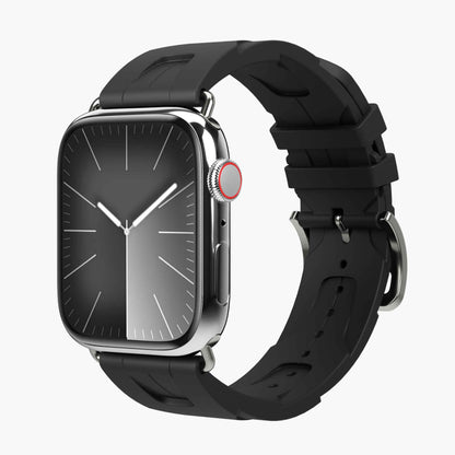 A.R. Exclusive Band – exklusives Apple Watch Silikonarmband mit Edelstahlschließe & Designeroptik
