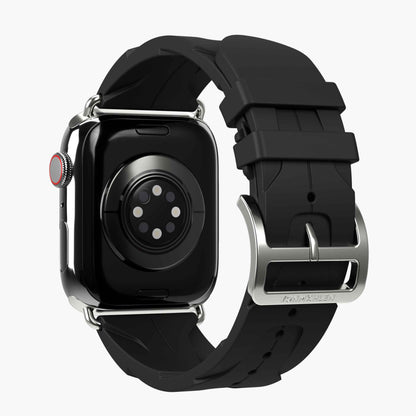 A.R. Exclusive Band – exklusives Apple Watch Silikonarmband mit Edelstahlschließe & Designeroptik