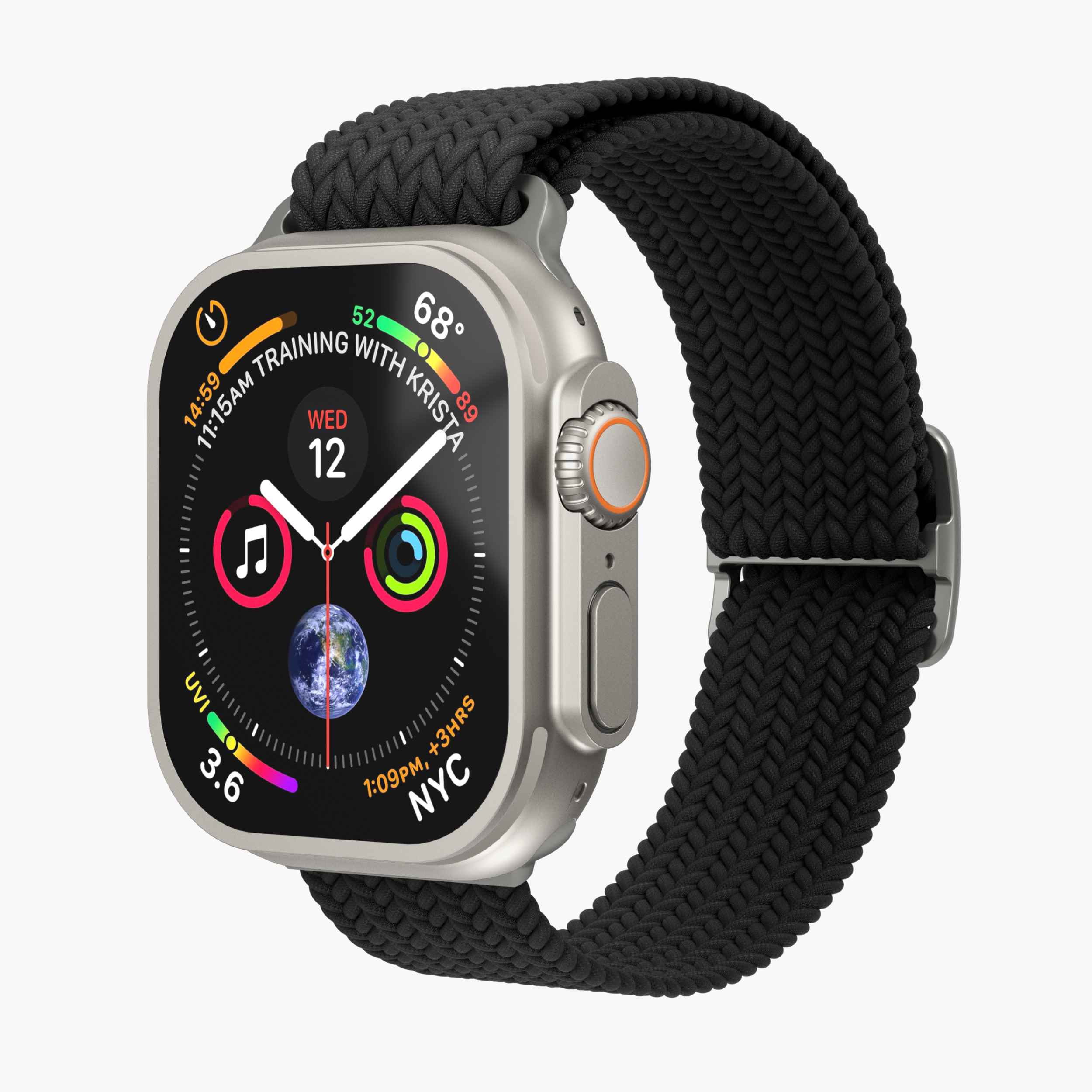 Woven Loop – elegantes geflochtenes Apple Watch Armband aus dehnbarem Nylon