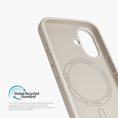 Soft Silicone Case – nachhaltige Silikonhülle mit Mikrofaser-Innenfutter und MagSafe für iPhone