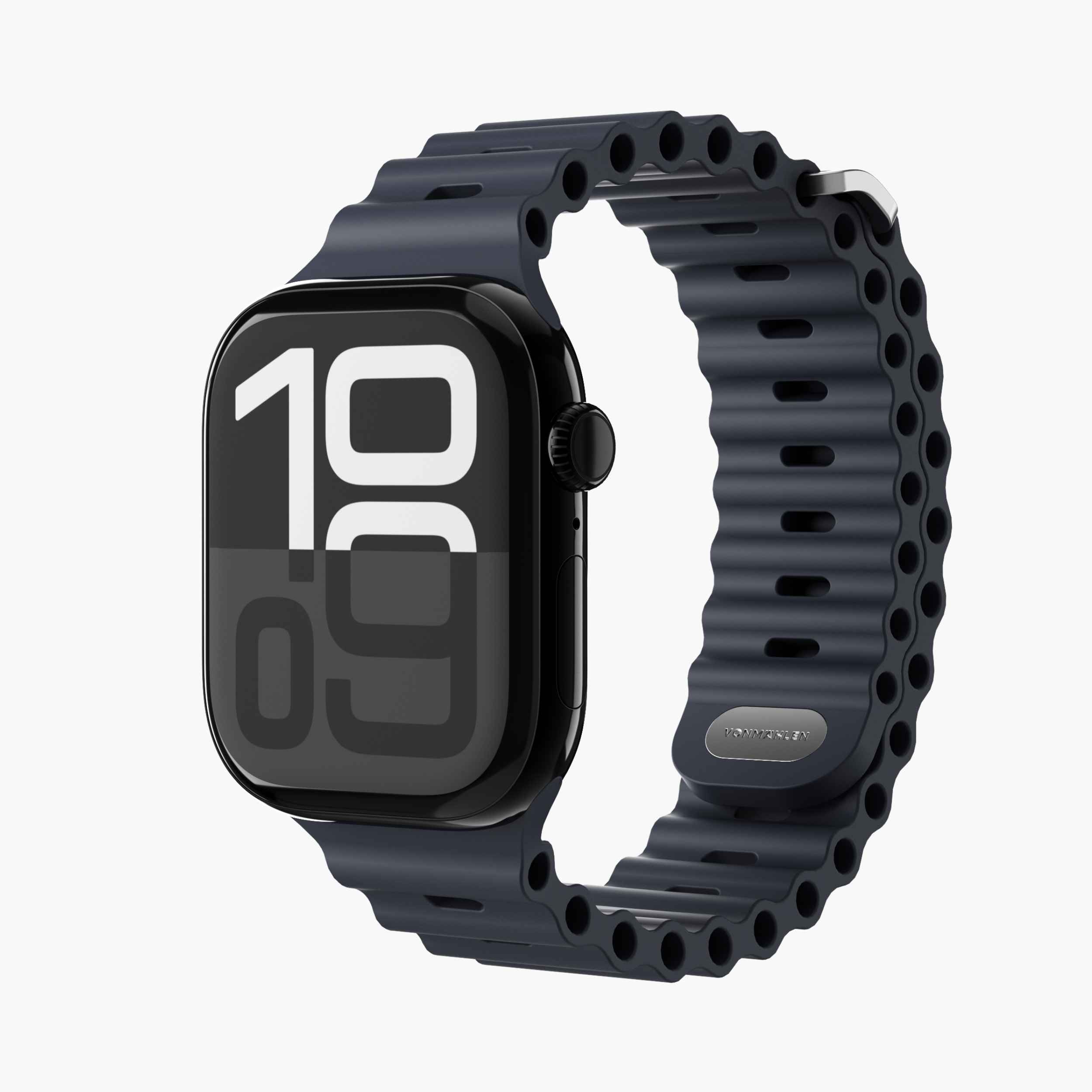 Wave Band 2 – wasserabweisendes Apple Watch Sportarmband mit Druckknopf- und G-Hakenverschluss