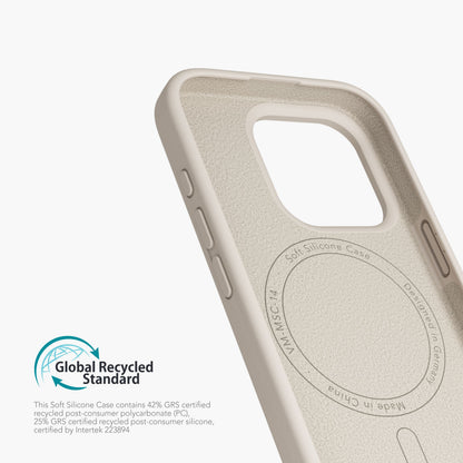 Soft Silicone Case – nachhaltige Silikonhülle mit Mikrofaser-Innenfutter und MagSafe für iPhone