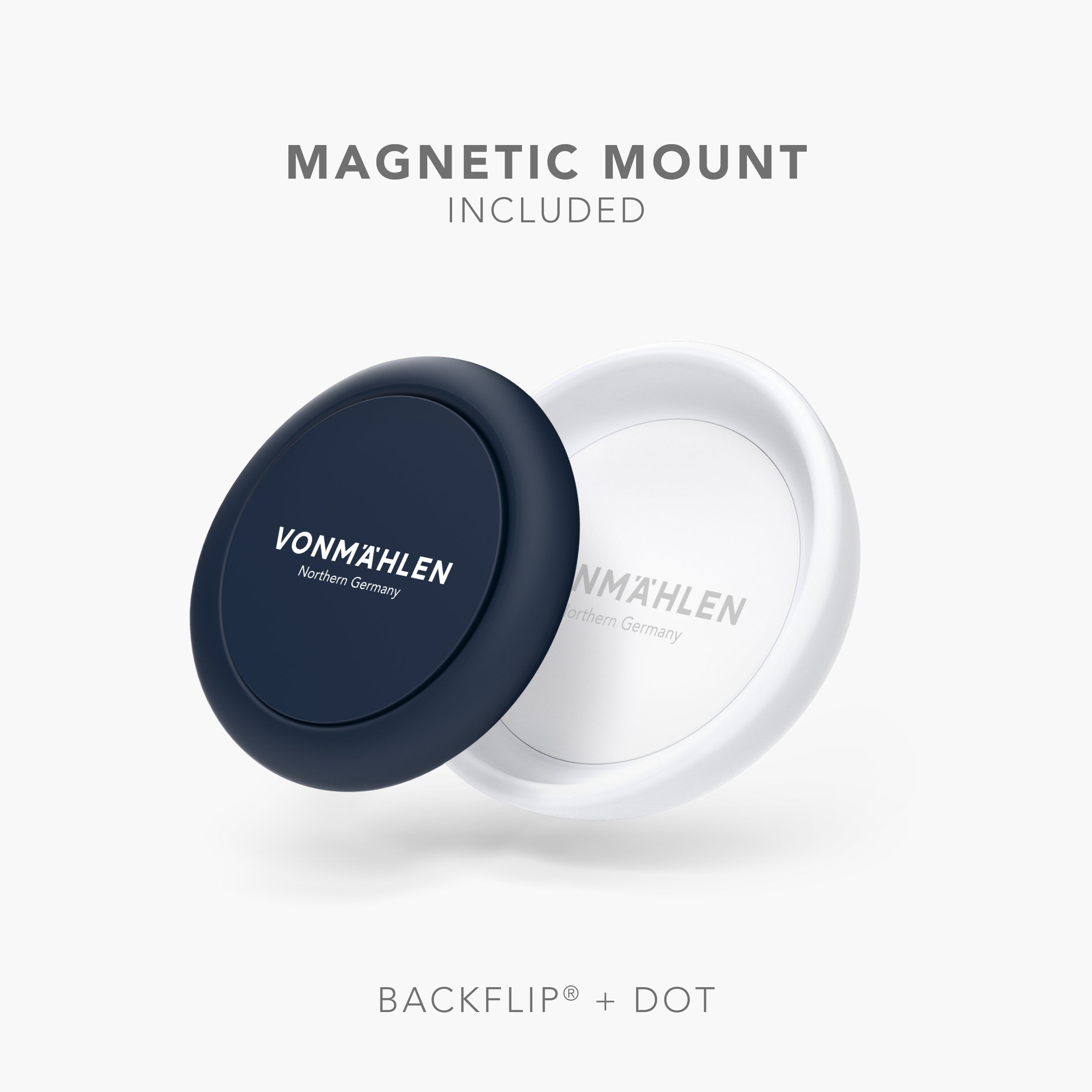 Backflip® – ultraflacher Fingerring für Smartphones mit Stativfunktion und magnetischem Dot