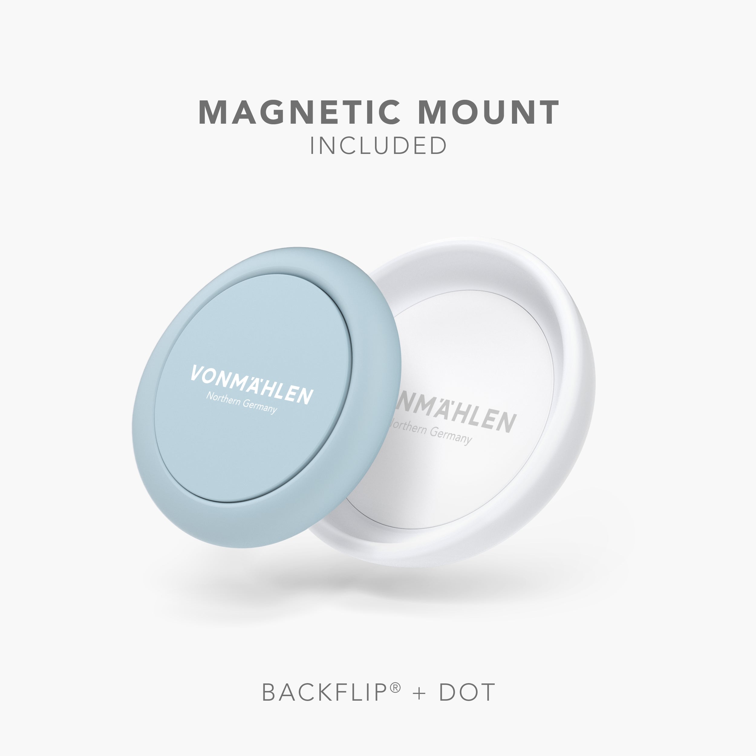Backflip® – ultraflacher Fingerring für Smartphones mit Stativfunktion und magnetischem Dot